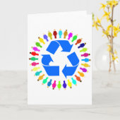 recycelnd Menschen Karte (Gelbe Blume)