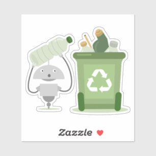 Recycelnd Mia Aufkleber