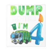 Recycelnd Müll 4 Jahre alter Müllwagen 4. Notizblock (Vorderseite)