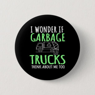 Recycelnd Müllsammler von Garge Truck Recycelte Ea Button