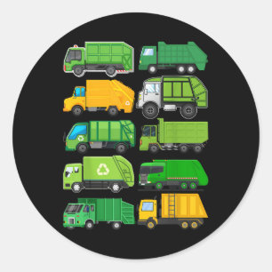 Recycelnd Mülltransporter Kindergeburtstag Geschen Runder Aufkleber