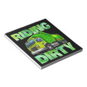 Recycelnd Mülltransporter T Kinder Reiten Notizblock (angewinkelt)