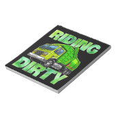 Recycelnd Mülltransporter T Kinder Reiten Notizblock (Rotiert)