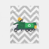 Recycelnd Müllwagen Fleecedecke (Vorderseite)