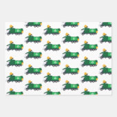 Recycelnd Müllwagen Geschenkpapier Set (Vorderseite)