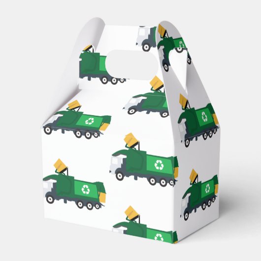 Recycelnd Müllwagen Geschenkschachtel (Rückseite)