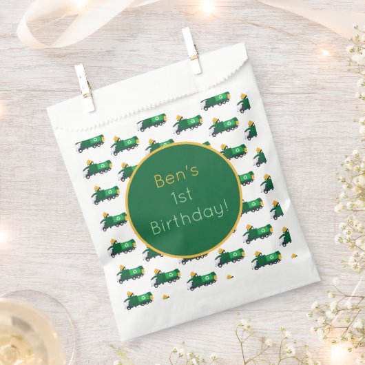 Recycelnd Müllwagen Geschenktütchen (Ausgeschnitten)