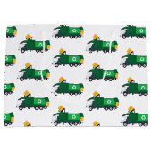Recycelnd Müllwagen Große Geschenktüte (Vorderseite)