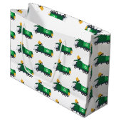 Recycelnd Müllwagen Große Geschenktüte (Vorderseite Schrägansicht)