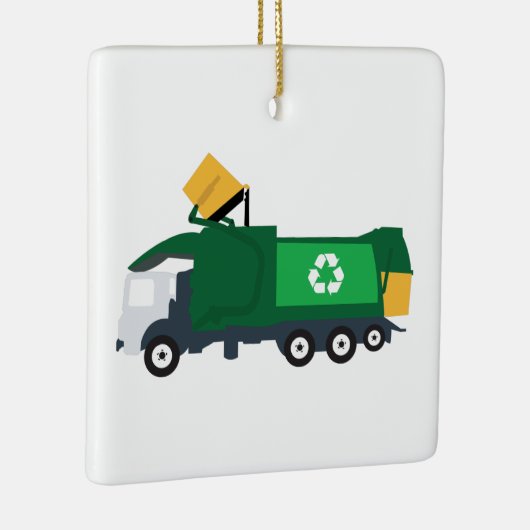 Recycelnd Müllwagen Keramikornament (Rechts)