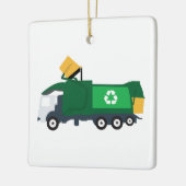Recycelnd Müllwagen Keramikornament (Links)