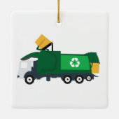 Recycelnd Müllwagen Keramikornament (Rückseite)