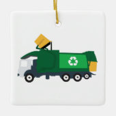 Recycelnd Müllwagen Keramikornament (Vorderseite)