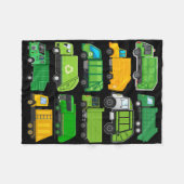 Recycelnd Müllwagen Kindergeburtstag Geschenke Ea Fleecedecke (Vorderseite (Horizontal))