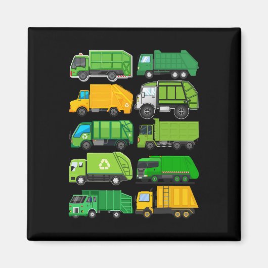 Recycelnd Müllwagen Kindergeburtstag Geschenke Ea Magnet (Vorne)