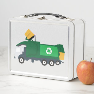 Recycelnd Müllwagen Metall Brotdose