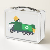 Recycelnd Müllwagen Metall Brotdose (Vorderseite)