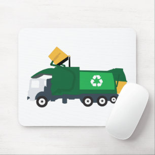 Recycelnd Müllwagen Mousepad