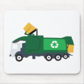 Recycelnd Müllwagen Mousepad (Vorne)