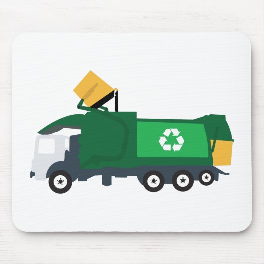 Recycelnd Müllwagen Mousepad (Vorne)