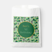 Recycelnd Müllwagen Muster Geschenktütchen (Vorderseite)