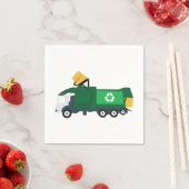Recycelnd Müllwagen Serviette (Beispiel)
