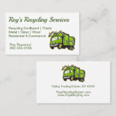 Recycelnd Müllwagen Visitenkarte (Vorne/Hinten)