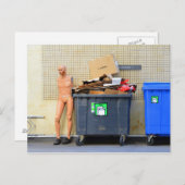 Recycelnd Pappe in Kopenhagen Postkarte (Vorne/Hinten)