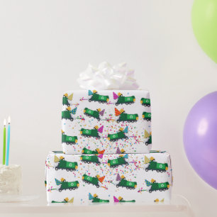 Recycelnd Party-Muster für LKW Geschenkpapier