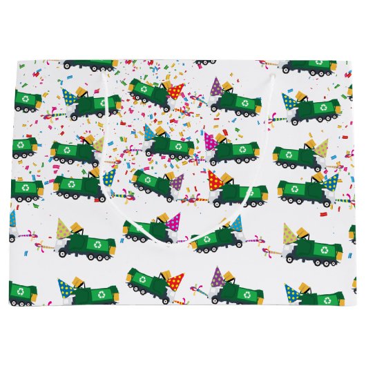 Recycelnd Party-Muster für LKW Große Geschenktüte (Vorderseite)