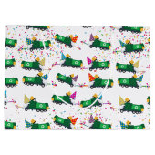 Recycelnd Party-Muster für LKW Große Geschenktüte (Rückseite)