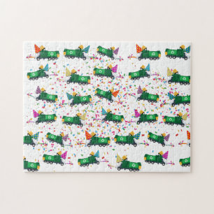 Recycelnd Party-Muster für LKW Puzzle