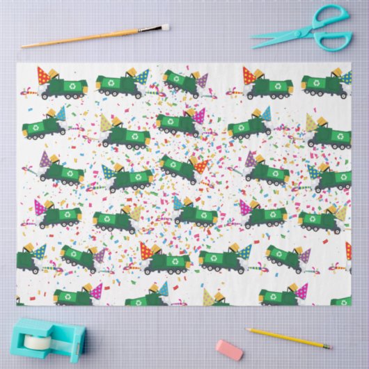 Recycelnd Party-Muster für LKW Seidenpapier (Basteln)