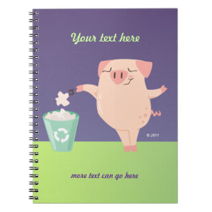 Recycelnd Piggy-Notebook Notizblock