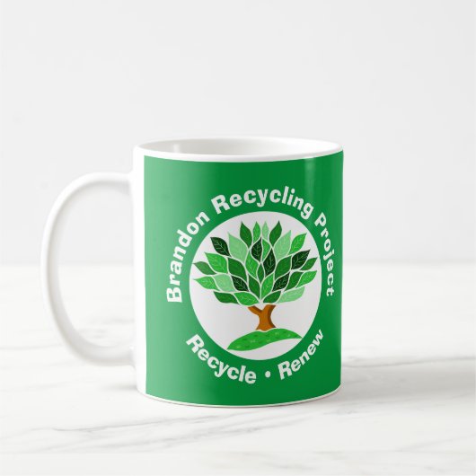 Recycelnd Projekt. Recycle & Erneuerung. Kaffeetasse (Links)
