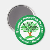 Recycelnd Projekt. Recycle & Erneuerung. Magnet (Vorderseite/Rückseite)