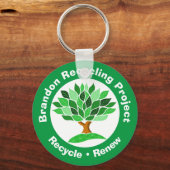 Recycelnd Projekt. Recycle & Erneuerung. Schlüsselanhänger (Vorderseite)