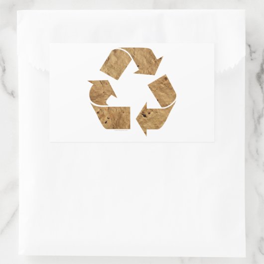Recycelnd Rechteckiger Aufkleber (Tasche)