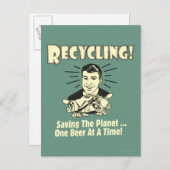 Recycelnd: Rettend Planet Postkarte (Vorne/Hinten)
