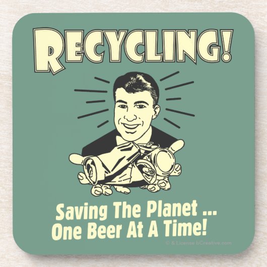 Recycelnd: Rettend Planet Untersetzer (Vorderseite)