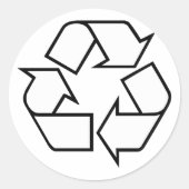 Recycelnd Runder Aufkleber (Vorderseite)