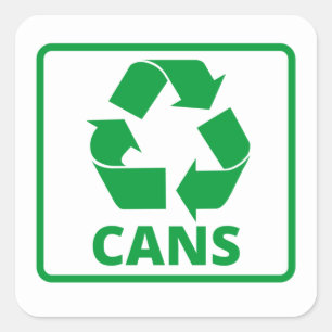 Recycelnd Schildkröten Quadratischer Aufkleber