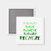 Recycelnd Sensibilisierungsmagazin Magnet (Vorderseite/Rückseite)