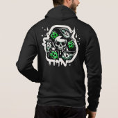 Recycelnd Signatur Skull Graffiti Hoodie (Rückseite)