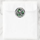 Recycelnd Signatur Skull Graffiti Runder Aufkleber (Tasche)