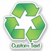 Recycelnd Symbol Aufkleber (Vorderseite)