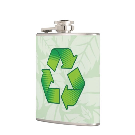 Recycelnd Symbol Flachmann (Links)