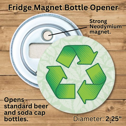 Recycelnd Symbol Flaschenöffner
