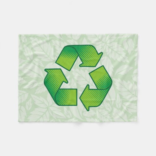 Recycelnd Symbol Fleecedecke (Vorderseite (Horizontal))
