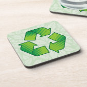 Recycelnd Symbol Getränkeuntersetzer (Linke Seite)